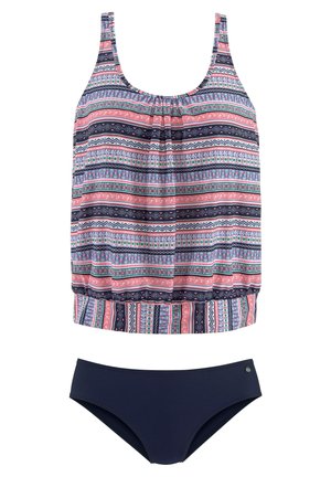 s.Oliver Swimsuit - blau rosa bedruckt