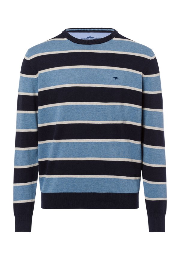 Strickpullover - marine hellblau