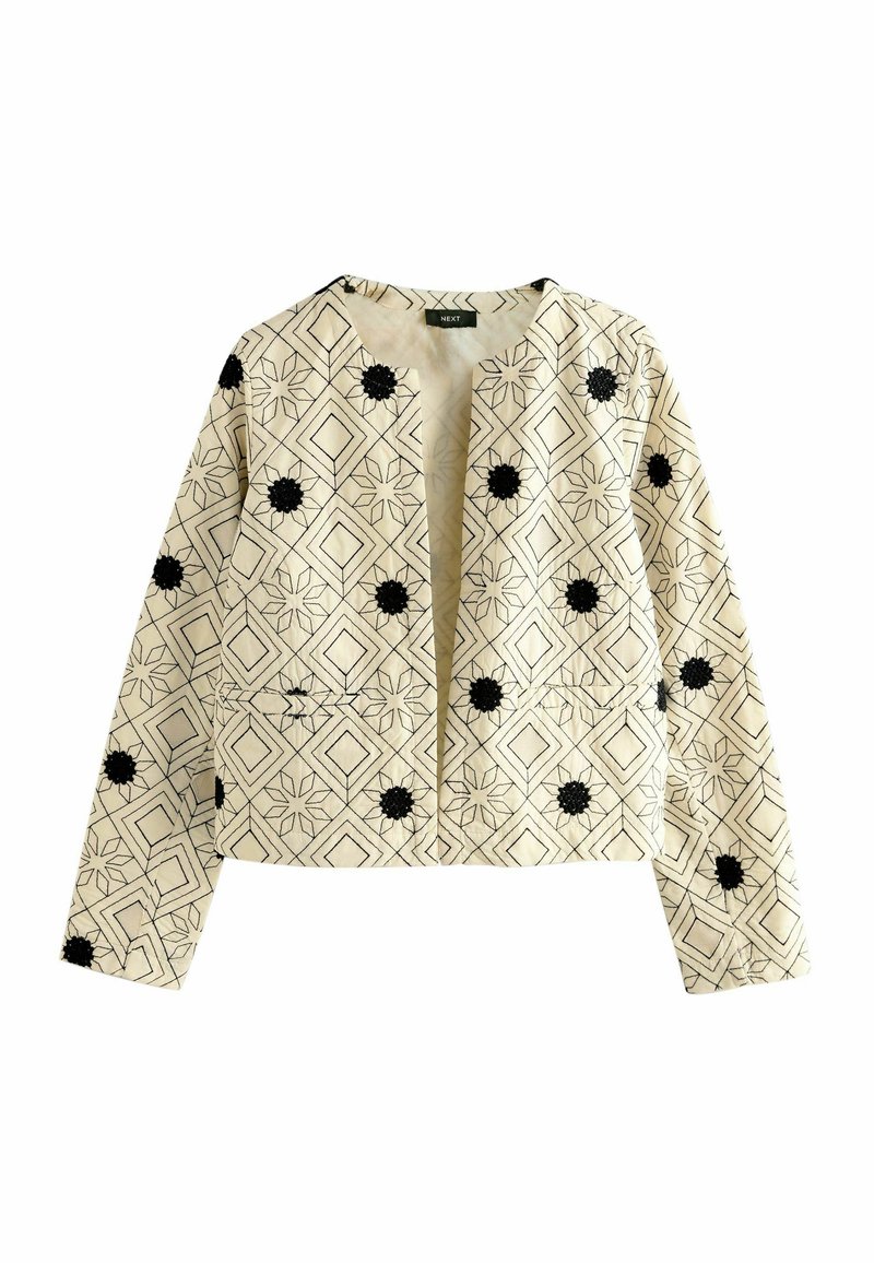 Next - REGULAR FIT - FLORAL EMBROIDERED - Light jacket - ecru, Enlarge