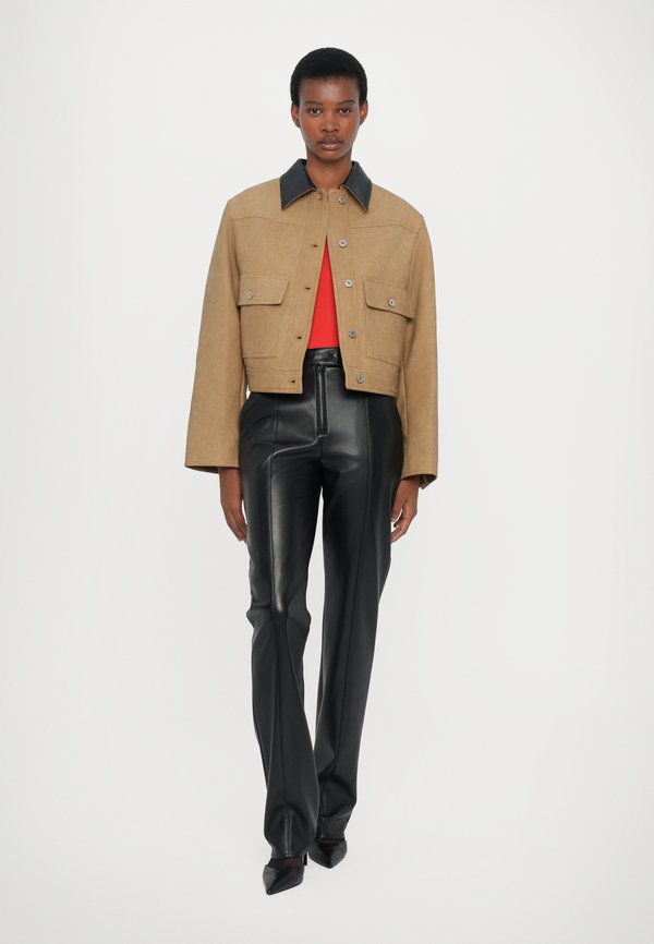 ESTHER JACKET - Faux leather jacket - sand4