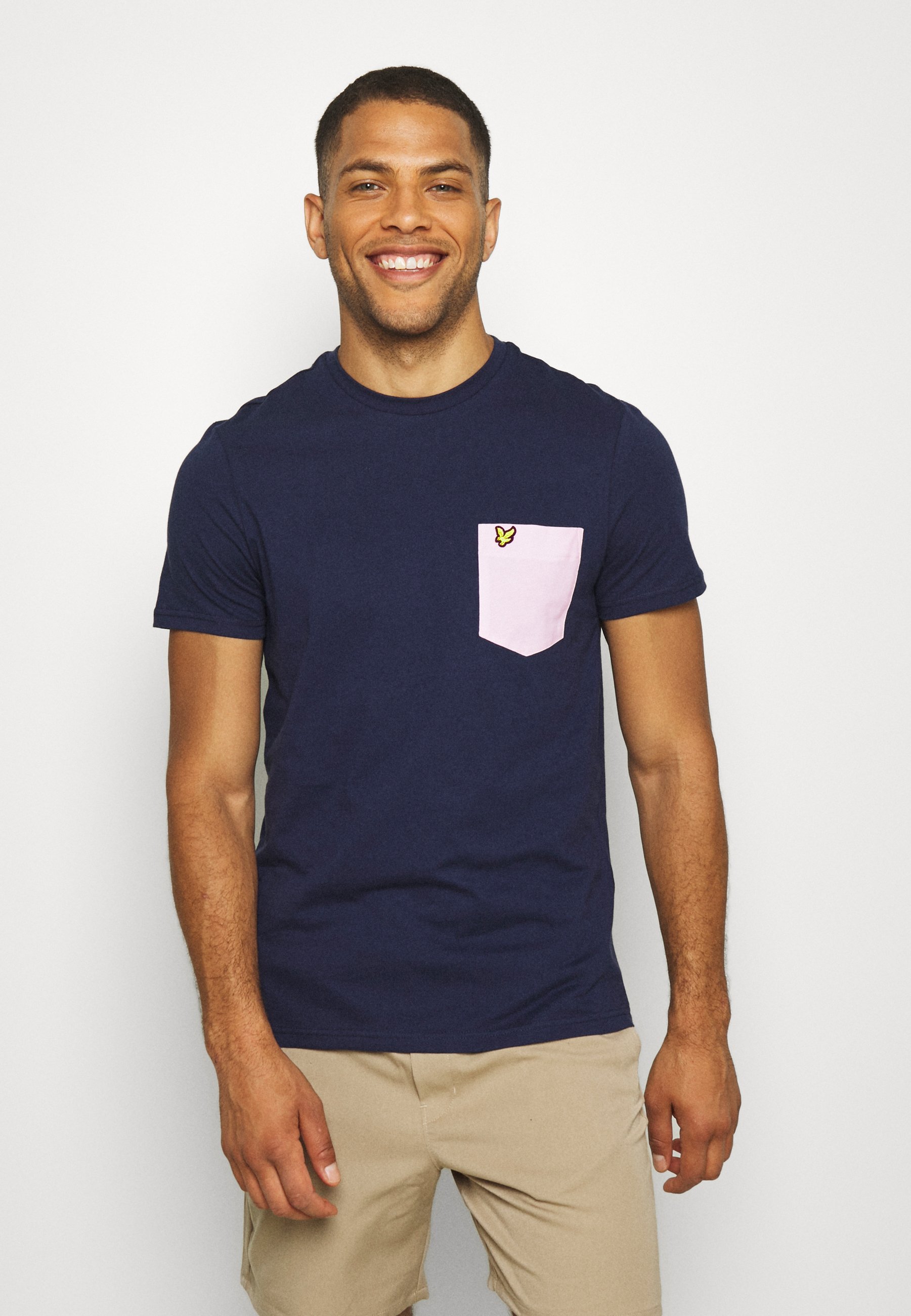 T-shirt print - navy/ dusky lilac 
