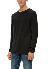 QS MIT MUSTERSTRUKTUR - Trui - schwarz