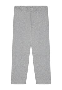Graue Sweatpants aus weichem, dehnbarem Material, mit elastischem Bund, geradem Beinverlauf und ohne sichtbare Muster oder Metallteile.