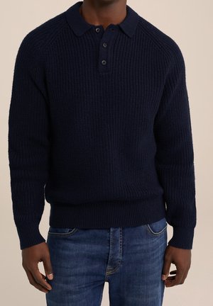 Stickad tröja - dark blue