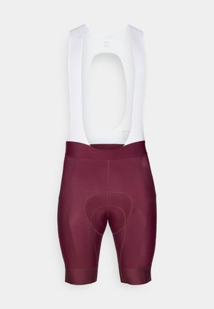 Σορτς μπίμπερ από ελαστικό ύφασμα, σε μαρουνί χρώμα με λευκό άνω τμήμα και έντονη μαξιλαροθήκη για άνεση.