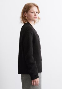 Marc O'Polo DENIM BUTTONS - Cardigan - black