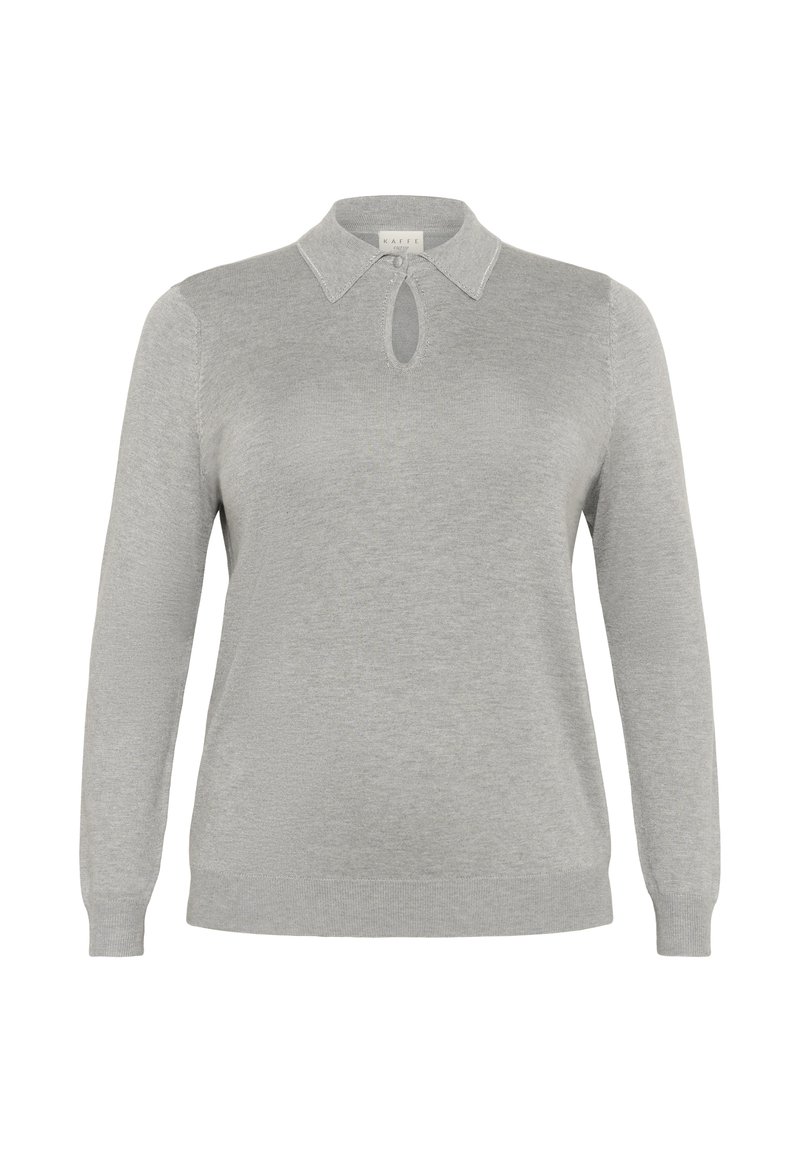 Kaffe Curve Poloshirt grijs