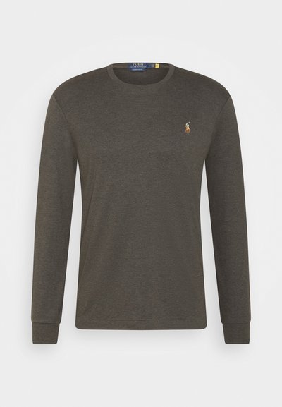 Polo Ralph Lauren CUSTOM SLIM FIT SOFT COTTON T-SHIRT - Camisola de manga comprida - dark charcoal heather