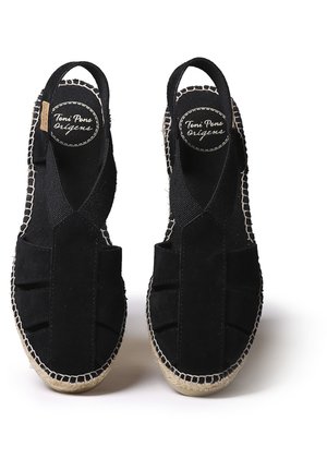 TRAPA - Sandali s polno peto - black