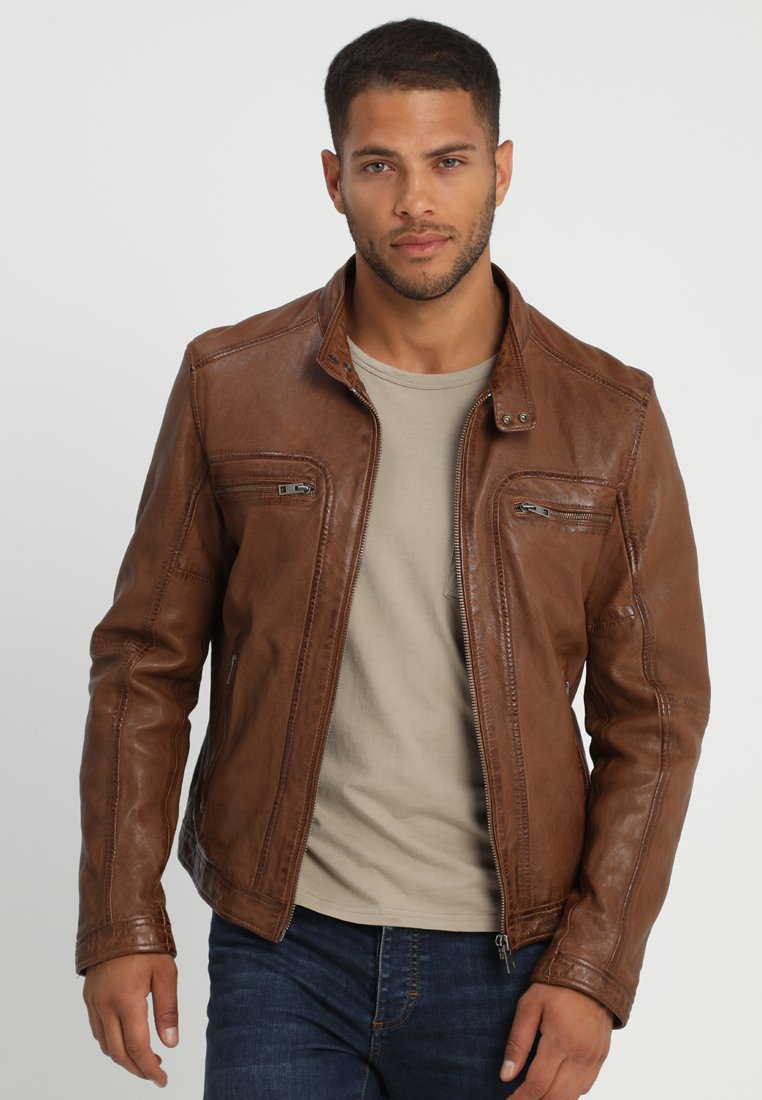 Oakwood DRINK Skinnjacka tan Zalando.se Oakwood AGENCY Skinnjacka tobacco Zalando.se