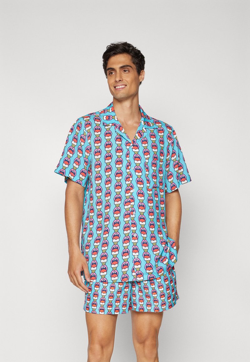 arrels Barcelona CAMP COLLAR SHIRT ECO - Cămașă - light blue lick me