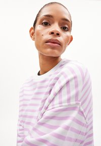 ARMEDANGELS FRANKA STRIPE - Maglietta a manica lunga - lavender light undyed