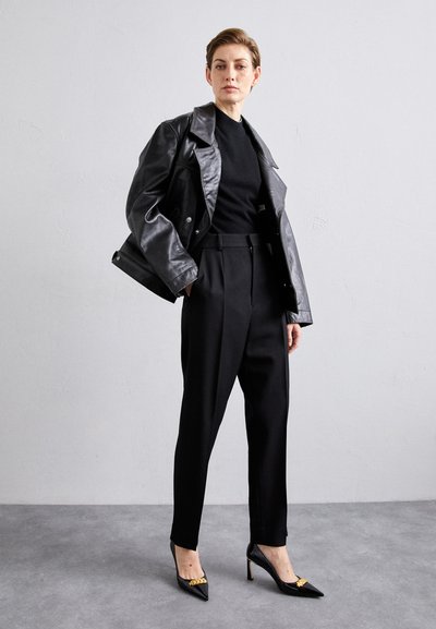 Victoria Beckham HIGH WAISTED TROUSER - Auduma bikses - black