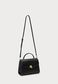 Lauren Ralph Lauren QUILTED LEATHER MEDIUM FARRAH SATCHEL - Rankinė - black
