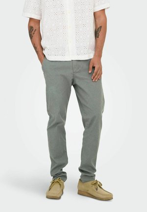 Only & Sons ONSMARK PETE DOBBY - Chino stiliaus kelnės - ultimate grey