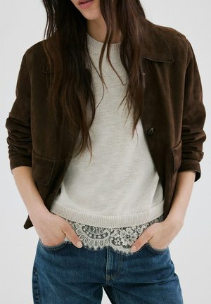 Mango, Camiseta estampada - beige