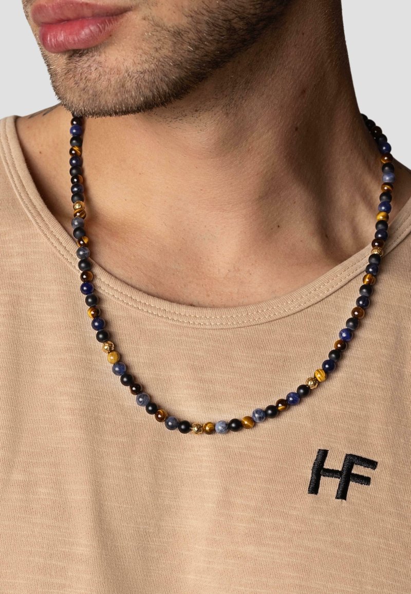 Nialaya Halskæder - brown   blue   gold