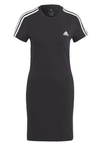 adidas Sportswear ESSENTIALS 3-STRIPES SINGLE FITTED - Jerseyjurk - black white