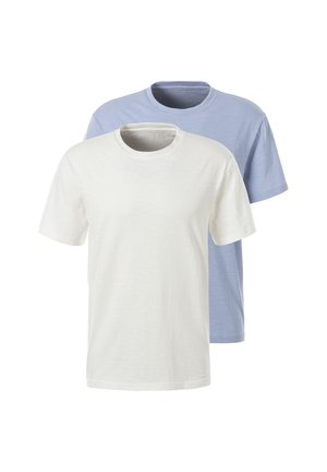 2 PACK - T-Shirt basic - offwhite hellblau