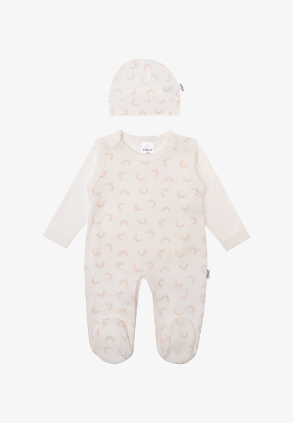 3-TEILIGES -SET  - Mütze - weiss