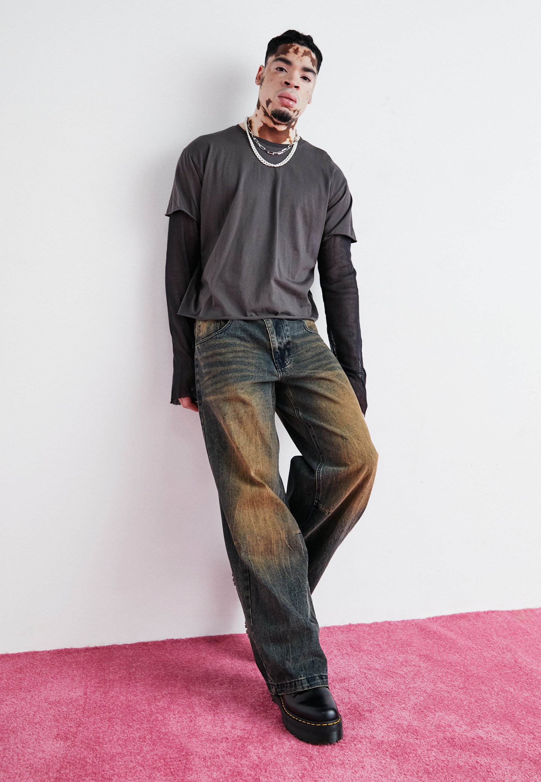 Shop Sandblast Blue Wash Colossus Fit Jeans | Jaded London