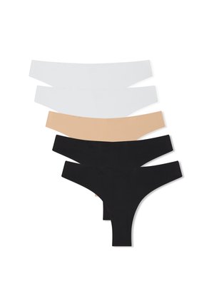 BRASILIANA TINTA PACK 5 - Perizoma - 2x Black, 2x White, 1x Nude