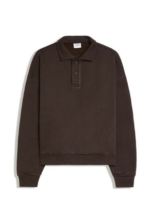 Bershka, LONG SLEEVE POLO - JERSEY - Polo - brown