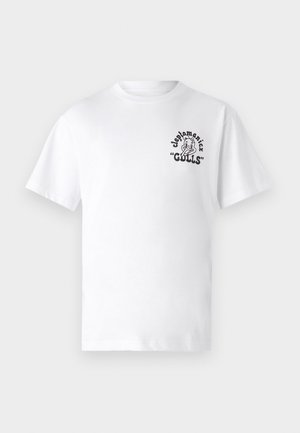 Cleptomanicx BALLSPORT - Print T-shirt - white