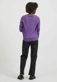 VILA VIRIL L/S V-NECK TOP - Jumper - purple heart