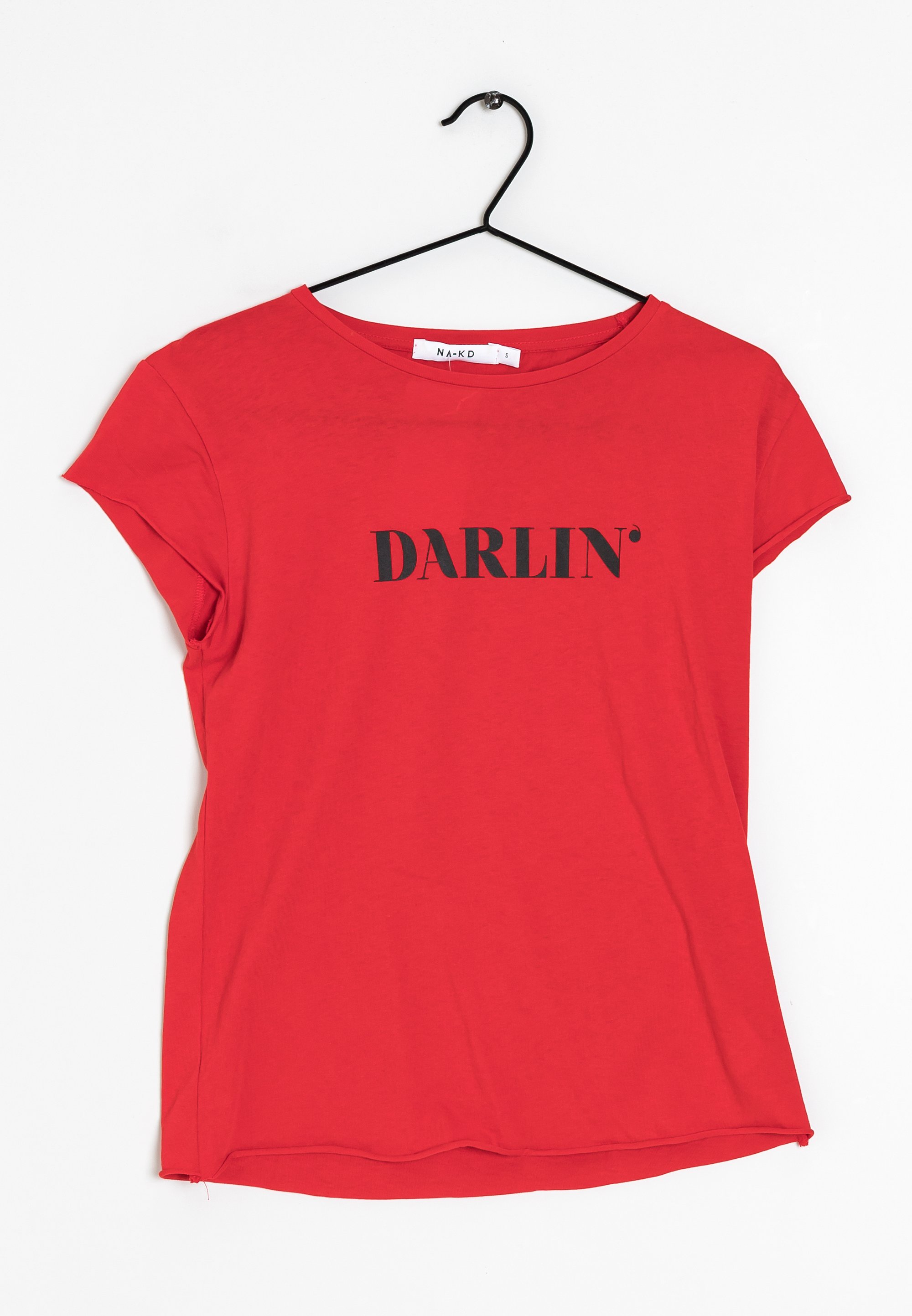 NA-KD Print T-shirt red (Pre-owned) Zalando - Main Image