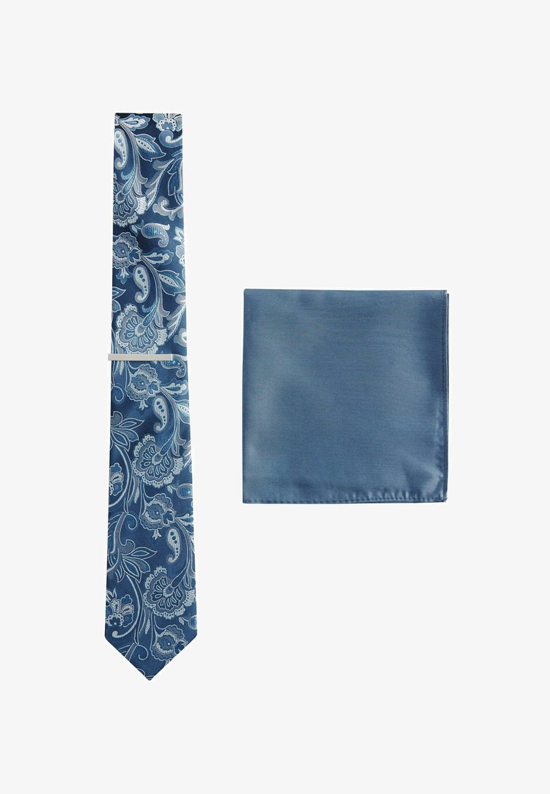 Next SAGE WITH FLORAL SET - Nosinaitė į švarko kišenę - blue paisley