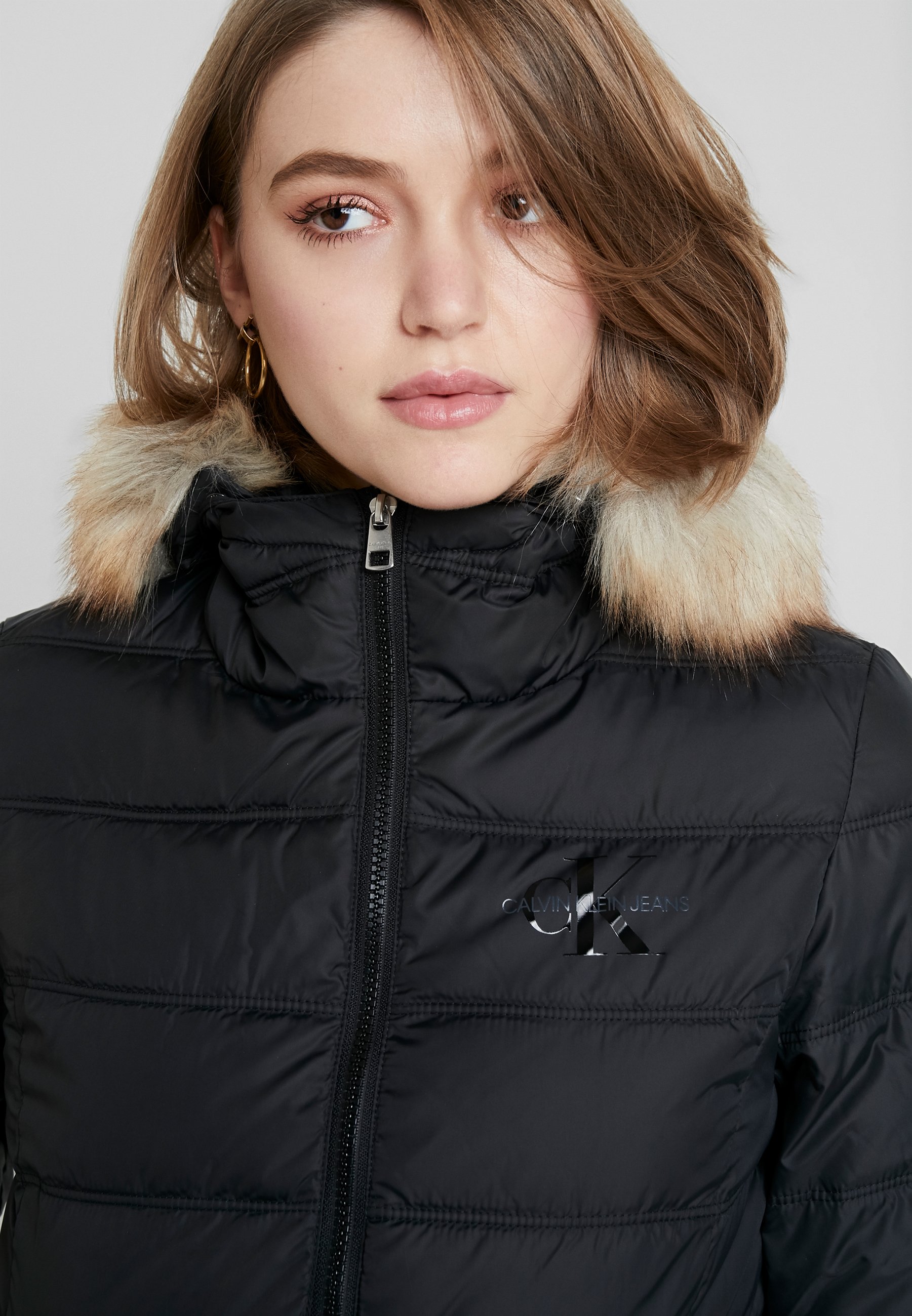 calvin klein light short puffer