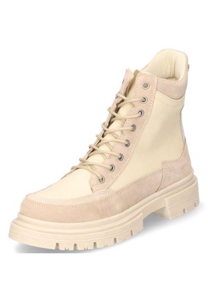 Platform ankle boots - beige