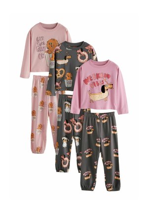 ANIMAL PRINT JOGGER 3 PACK SET - Pyjama set - charcoal grey