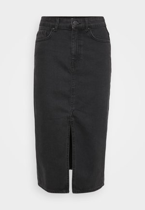 ONLY Petite, ONLBIANCA MIDI SKIRT - Puzdrová sukňa - washed black