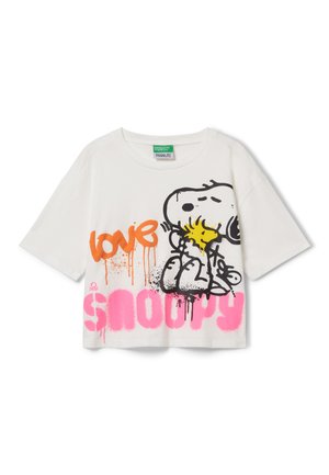 BOXY FIT PEANUTS - Print T-shirt - white