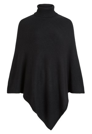VILA VIRIL ROLL NECK PONCHO - Mantella - black