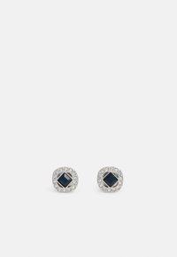 UNA ANGELIC STUD EARRINGS SQUARE CUT - Örhänge - silver-coloured/blue