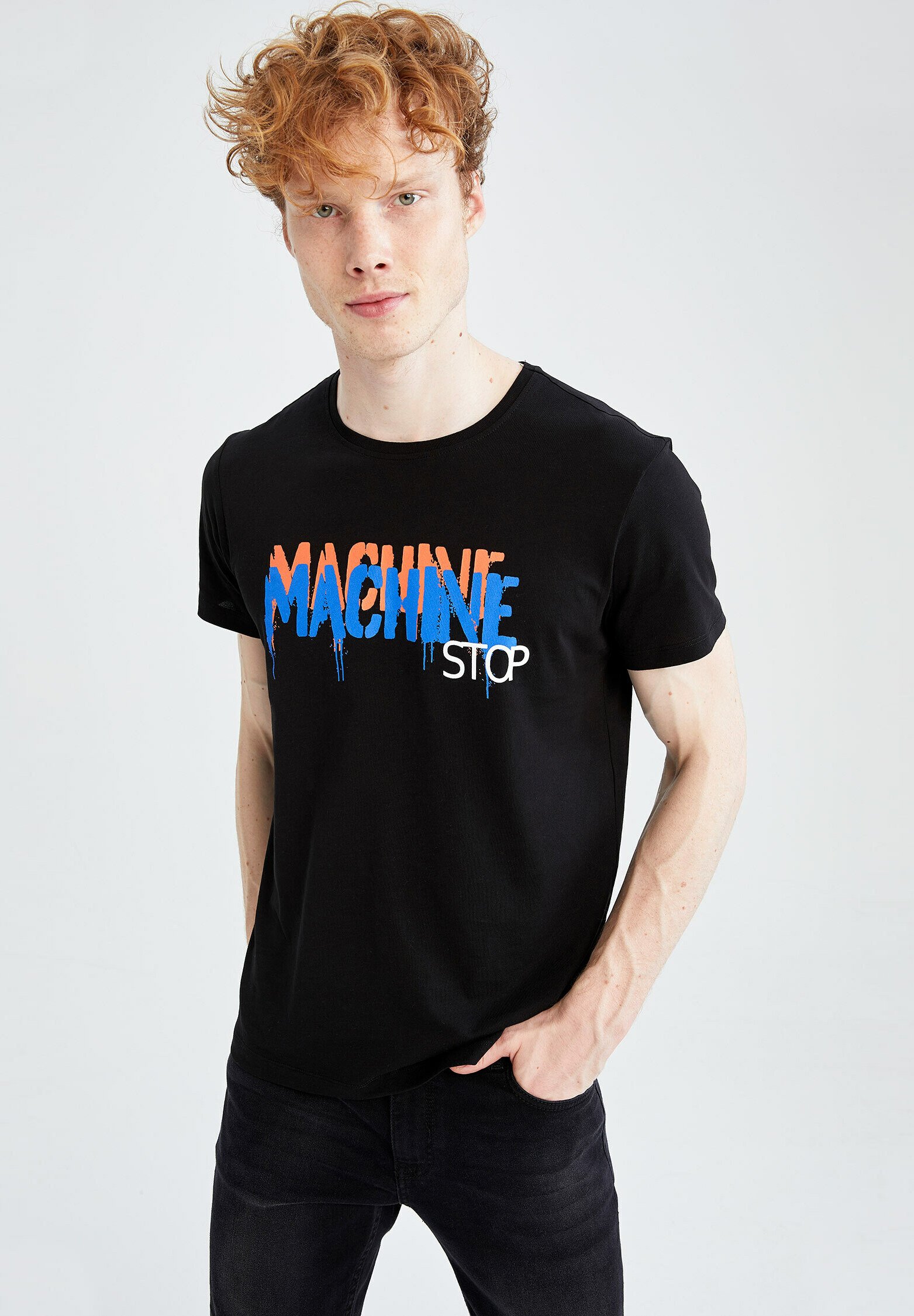 DeFacto SLIM FIT - T-shirt con stampa - black/nero - Zalando.it