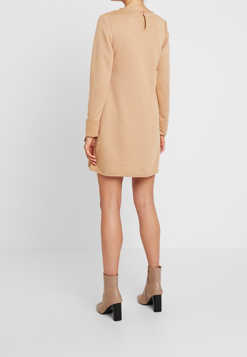 missguided beige dress Missguided Tall cut out button front satin mini dress in beige