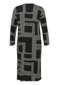 Kaffe Curve DONNA - Robe de jour - black beige graphic lines