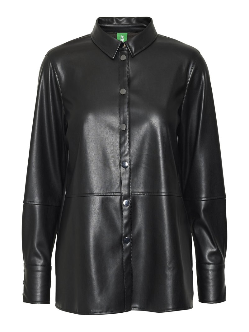 SOMETHINGNEW Overhemdblouse zwart SOMETHINGNEW Overhemdblouse zwart