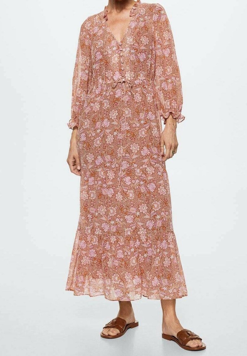 Mango Robe longue - orange