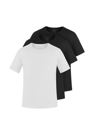 3 PACK - T-Shirt basic - schwarz/schwarz/weiß