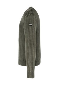 Schott CREWNECK  - Strickpullover - kaki foncé