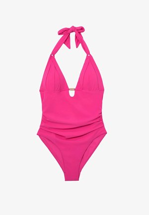 Reiss, REGULAR FIT - NADINE PLEAT-DETAIL HALTERNECK SWIMSUIT . - Traje de baño - pink