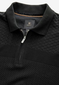 Next ZIP NECK SMART REGULAR FIT - Polo - black