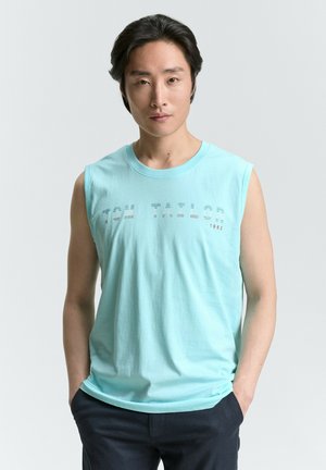 TOM TAILOR TANK MIT LOGO - Top - caribbean turquoise