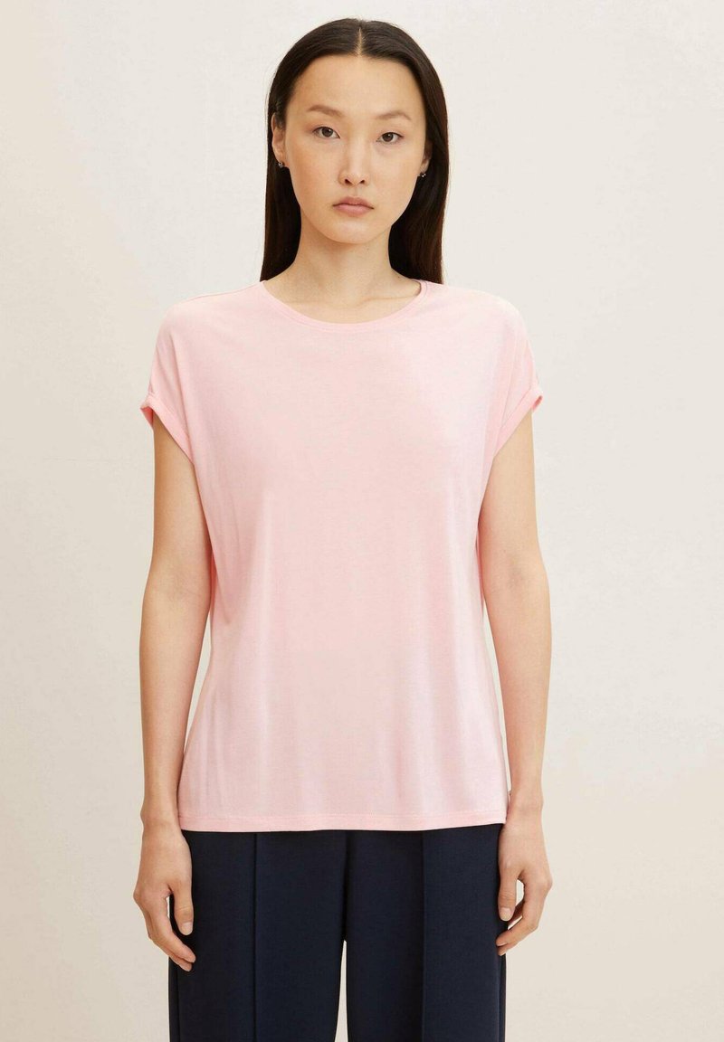 TOM TAILOR DENIM FLUENT TEE - Basic T-shirt - soft pink