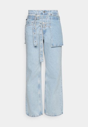 SKIRT LAYER DAD JEANS - Straight leg -farkut - blue